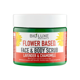 Bioluxe_Face_And_Body_Scrab_325ml_Flower_Based_Lavender_&_Chamomile